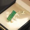 Broche de Bambu Estilo Chinês Luxo Leve Alto Padrão Pérola Semelhante à Ágata Incrustada Alfinete de Bambu Junzi da Moda Anti-luz Feminino