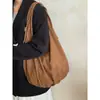 Bolso Tote de Gamuza Retro Coreano Otoño e Invierno Nuevo de Gran Capacidad Versátil para Hombro Bolso de Nicho para Salir Bolso de Axila