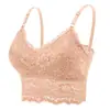 Beleza transfronteiriça respirável nas costas alça de ombro ajustável sutiã plus size feminino peito envolto Roupas íntimas esportivas de comércio exterior top tubo de renda acolchoado