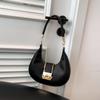 Bolso de Hombro de Moda 2026, Nuevo, de Gama Alta, con Hebilla de Cierre, para Mujer, Moda Otoñal, Color Sólido, Simple, Versátil