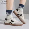 Zapatillas de Entrenamiento Alemanas de Talla Grande Transfronterizas para Mujer Primavera y Otoño 2025 Nuevos Zapatos Blancos Deportivos Casuales Ligeros Transpirables de Suela Blanda