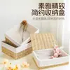 Cesta de Armazenamento de Roda de Papel Tecida à Mão, Caixa de Armazenamento para Brinquedos, Lanches e Diversos, Caixa de Armazenamento para Roupas Íntimas e Meias do Quarto