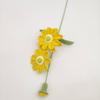 Suministro de fábrica tejido de lana flor eterna zinnia terminado a mano lana simulación ramo regalo ramo terminado