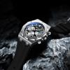 Reloj multifuncional Chenxi Dawn para hombre, cronógrafo de seis agujas, de silicona, deportivo, calendario, resistente al agua, de cuarzo, 968