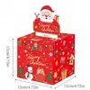 Caixa de Presente Surpresa de Natal com Extração de Dinheiro Papai Noel Árvore de Natal Vermelha Criativa Presente para Festa de Fim de Ano