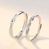Anillos de Pareja Möbius para Hombre y Mujer, Anillos Torcidos Modernos y Simples, Anillos para el Dedo Índice, Anillos Sencillos Personalizados con Circonitas
