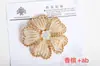 Acessório de Cabeça Grande Flor Artesanal Totalmente Bordado DIY, Broche para Bolsa, Flor Acessório de Roupa, Acessório de Cabeça Flor Camélia para Chapéu