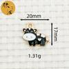 Colgante de cuerda con forma de vaca de 5 colores, accesorio de joyería coreana para hacer uno mismo, con dibujos de animales, para colgar a mano, nuevo
