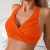 Amazon Comercio Exterior Trajes de Baño 2026 Modelo Nuevo Bikini de Color Sólido Transfronterizo Parte Superior para Playa Spa Traje de Baño para Mujeres
