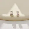 Retro Francés Simple Elegante Circón Ear Cuff Moda Tendencia Joyería de Lujo Ligero Aro para Oreja Studs para Viaje Diario Lindos