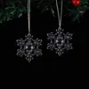 Accesorios Navideños, Copos de Nieve Estéreo de Cristal de Alta Transparencia Simulada, Colgantes Decorativos para Árbol de Navidad, Suministros de Decoración Navideña