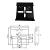 Huayi Mingtong Interruptor de Hebilla de Riel DIN35mm Hebilla de Sujeción Soporte de Montaje Aleación de Aluminio Base Negra y Blanca