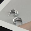 Pendientes de metal con circonita geométrica de temperamento simple para fans de la literatura coreana Pendientes de网红 Pendientes de personalidad de moda Venta al por mayor Tendencia