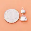 Prata Esterlina S925 Acabamento Fino Brilhante Sólido Pingente de Gatinho Hello Kitty Charm Acessórios para Pulseira Colar Infantil DIY