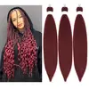 Cabelo Sintético para Crochê Trançado Ez Comércio Exterior Fábrica Transfronteiriça Tranças Longas Retas Prontas Europeias e Americanas