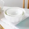 Tigela de Porcelana Branca Jingdezhen Simples Doméstica Cerâmica Tigela de Jantar Grande Tigela de Macarrão Panela de Sopa Tigela Pequena de Sopa Refeição de Hotel Clube