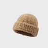 Gorro Peludo de Invierno para Mujer Engrosado Cálido Protección para Orejas Gorro de Punto Cabeza Grande Oso Lindo Orejas de Oso Gorro de Lana Moderno
