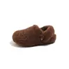 Zapatos Infantiles Estilo Coreano [Dos Tonos Café con Leche] Moda de Invierno Zapatos de Piel de Doble Uso Zapatillas Casuales Retro Birkenstock Versátiles para Niños