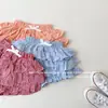 Nueva falda de volantes de verano para niñas, falda pastel TUTU de cuadros para bebé, falda mullida elegante disponible para venta al por mayor