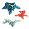Dragón volador de cristal impreso en 3D, figura totalmente articulada, juguete para niños, alto valor estético, decoración asequible para el hogar, figura coleccionable