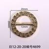 Hebilla japonesa redonda de 12 mm de diámetro interior con diamantes para sandalias, ropa, equipaje, zapatos, hebillas, accesorios, hebillas de cinturón con flores para zapatos.