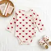 Mono de Estilo Dulce con Pantalones Largos para Bebés Niñas 2026 Body Triangular de Algodón Puro para Recién Nacidos Ropa Linda de Otoño