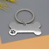 Etiqueta de cão de aço inoxidável titânio aço titânio osso de cão pet tag pingente pingente placa de identificação de padrão de metal letras de placa de identificação