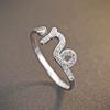 Anillo de plata de ley S925 Damila de doce constelaciones para mujer, moda coreana, circonita, anillo abierto, accesorios, fabricante, en stock