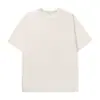 Camiseta de Manga Corta de Color Puro Transfronteriza para Hombre 2024 Nuevo Producto Tendencia Antigua Camiseta de Manga Corta al por Mayor Lavada Pesada