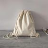 Mochila de Lona Lisa Simple Lienzo en Blanco Mochila de Cordón para Estudiantes Estilo Cordón Bolso de Lona Simple y Moderno Venta al por Mayor