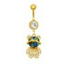 Gebei Europa y Estados Unidos moda transfronteriza anillo para el ombligo de girasol piercing cola de pez ombligo lindo anillo para el ombligo de búho