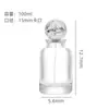 Frasco de Perfume de Vidro Cilíndrico com Baioneta Personalizado Frasco de Perfume para Carro Quadrado 50ml Frasco de Perfume Elegante com Rosca