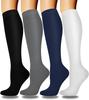 4 pares de calcetines deportivos de presión transfronterizos para mujer, calcetines de pantorrilla para saltar la cuerda, calcetines elásticos de compresión, venta al por mayor