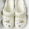 Sapatos Croc DIY Flores para Sapatos Corrente de Metal de Alta Qualidade Joias de Diamante Acessórios Decorativos Fivela Estéreo Removível Fivela para Sapatos