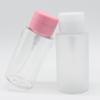 En stock botella desmaquillante 250ml transparente cilíndrica de presión según la carga secundaria botella de plástico para quitaesmalte