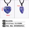 Puesto Ambulante Suministro Colgante Natural de Ágata de Cuarzo Rosa con Forma de Corazón Colgante de Collar Corazón Melocotón Joyería para Hombres y Mujeres Venta al por Mayor Accesorios de Corazón