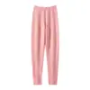 Cachemira Otoño/Invierno 2026 Nuevos Pantalones de Punto para Mujer Ajustados de Color Sólido Simples Control de Abdomen Cálidos Amigables con la Piel Pantalones de Capa Base