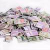 Dinheiro de Papel Miniatura para Brincadeiras de Faz de Conta, Acessórios para Casa de Bonecas, Dinheiro Falso Realista em Euros e Libras, Decorações Criativas para Cenas em Miniatura