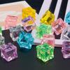 Acessórios de Cola em Creme Acrílico Transparente Cubo de Gelo Materiais Artesanais Gelatina Colorida DIY Pequena Fragrância Cubos de Gelo Artificiais