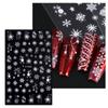 Nuevas pegatinas de uñas navideñas transfronterizas ins hot invierno blanco Navidad copo de nieve bufanda pegatinas de uñas 5D en relieve