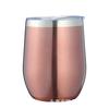 Venta Caliente de Amazon Taza de Huevo de 12oz Doble Capa Acero Inoxidable 304 Termo de Vacío Taza de Huevo en Forma de U de Plástico con Pintura en Spray