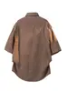 Camisa Falsa de Duas Peças Estilo Old Money Transfronteiriça para Homens, Manga Curta, Estilo Fino de Verão, Roupa Tendência Estilo Japonês, Camisa Casual