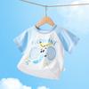 2321 Nuevo Estilo de Verano Ropa para Niños Camisetas de Manga Corta para Niños y Niñas, Tops Elegantes, Ropa para Niños, Algodón Puro, Categoría A