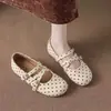 2026 Sapatos Femininos Single Estilo Floresta Retrô Bolinhas Mary Janes para o Trabalho Versáteis Confortáveis Bico Redondo Fofos