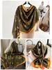 Bufanda elegante de seda Hangzhou con protección solar y letras para mujer, ideal para primavera y otoño, fina y larga, chal de satén de verano.
