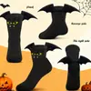 Venta Directa Transfronteriza Calcetines de Halloween Mano a Mano Calavera de Ángel Blanco y Negro Calcetines Novedosos Adecuados para Parejas y Amigos