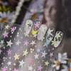 Pegatinas Finas y Resistentes para Manicura Ins Modernas Simples Color Puro Pegatinas para Uñas Hermoso Adhesivo de Joyas de Estrella Material Uñas Portátiles