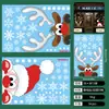 Pegatinas Electrostáticas de Copo de Nieve Blanco Navideño Transfronterizo Pegatinas Decorativas para Vidrio de Ventana Puerta Diseño de Fondo para Ventana Pegatinas de Ventana