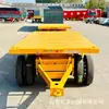 Remolque de plataforma plana con dirección en las cuatro ruedas Transportador de carga Contenedor Transportador de tractores Remolque de transporte agrícola