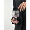 Copa de Vino Vintage con Atmósfera de Nicho, Copa de Vidrio Retro, Copa de Champaña, Copa de Vino, Taza para Beber Estilo Ins